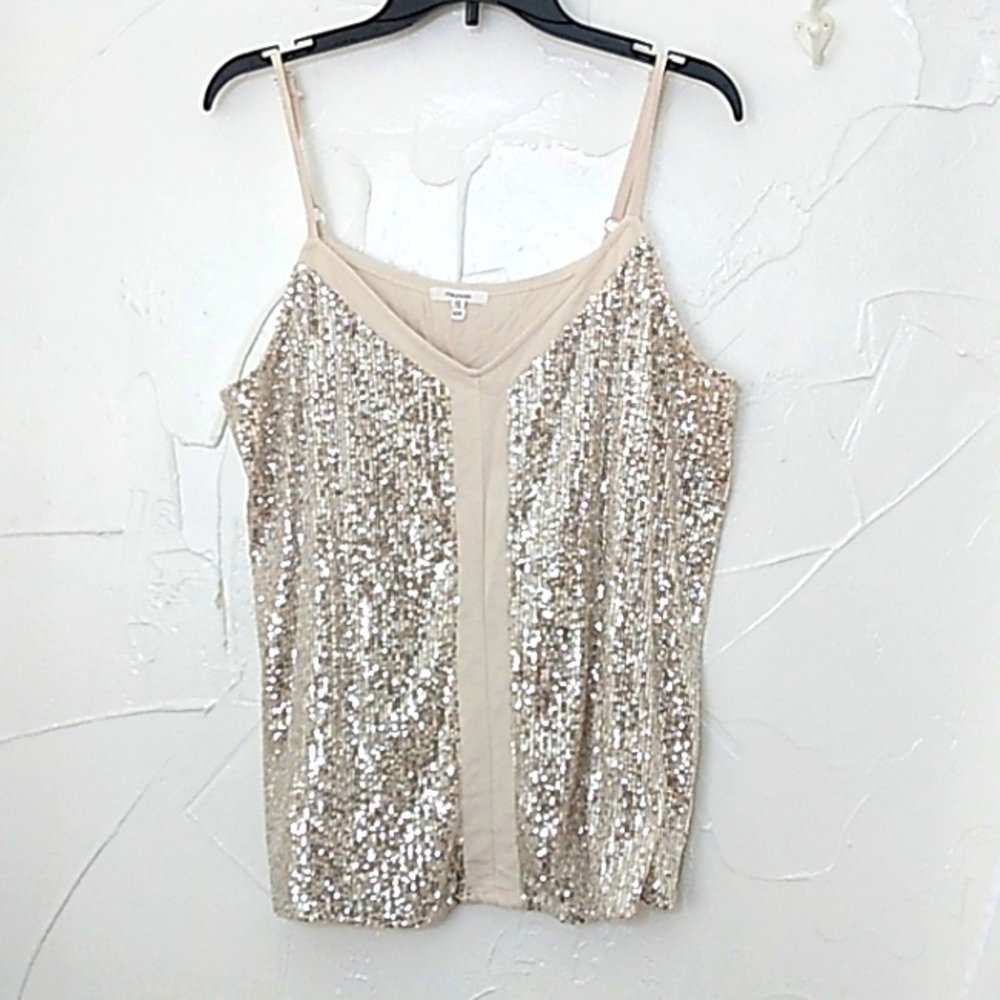 Maurice's Tank Top Size XXL Sequin Details Adjustable Spaghetti Straps‎